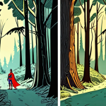 **

"A split-screen animation scene. On one side, a hand-drawn animation style reminiscent of "Der Kleine Maulwurf," set in a whimsical Eastern European forest. On the other side, a highly detailed CGI animated superhero movie scene in a bustling New York City. The split emphasizes the contrast in aesthetic preferences and regional storytelling approaches."

**