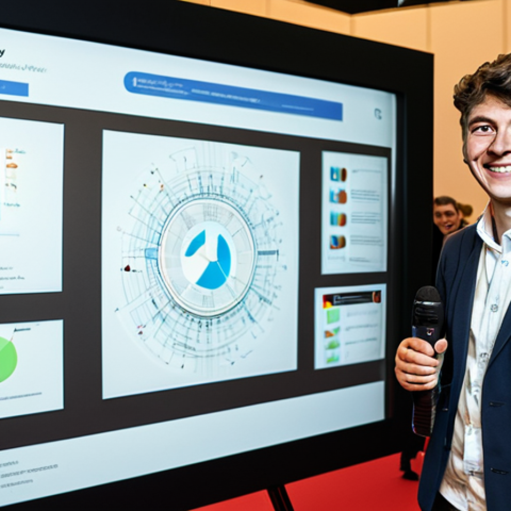 Portfolio Showcase**

"A young, aspiring animator proudly presenting their diverse portfolio at a German animation industry event, such as the Stuttgart International Festival of Animated Film. The portfolio displays examples of character animation, visual effects, and 3D modeling. The animator is fully clothed in professional attire, smiling confidently. Background: a busy conference hall with industry professionals networking. Safe for work, appropriate content, professional, perfect anatomy, natural proportions, high quality."

**