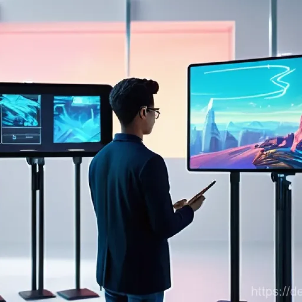 애니메이션 기획사의 신규 콘텐츠 기획 팁 - **Prompt 1: AI-Enhanced Creative Workflow**
A group of diverse animators, storytellers, and conc...