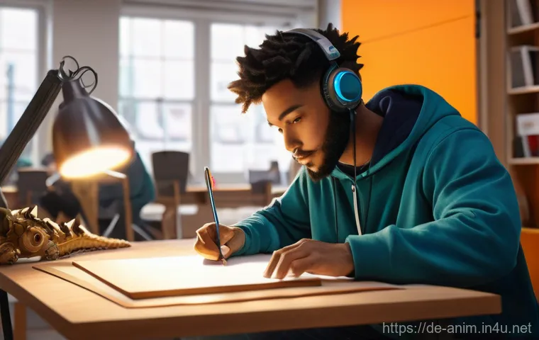 애니메이션 기획사의 2D 애니메이션 기획 특징 - **Prompt: The Animator's Craft: Blending Tradition and Technology**
    "A vibrant and bustling anim...